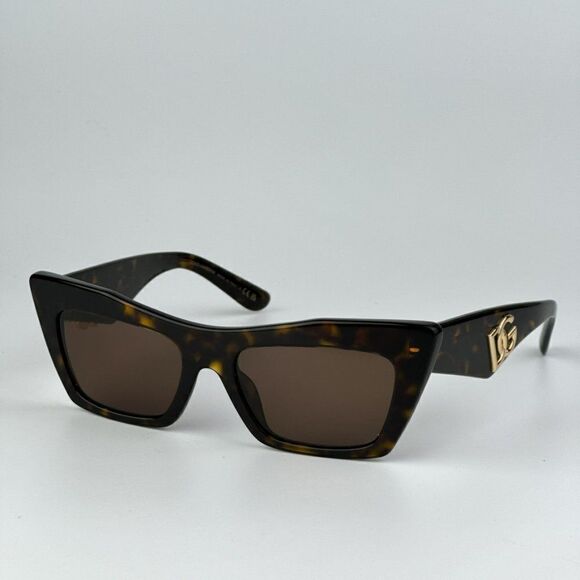 SALE! NEW D&G DG4435 502/73 Havana Dark Brown Cat Eye Women Sunglasses main image 8
